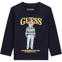 GUESS Camiseta azul oscuro / mezcla de colores