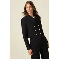 Oltre Double-breasted Cropped Blazer Black Talla: 42 | Blazers Outlet | Mujer | Negro