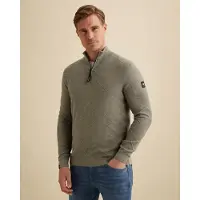Vanguard Jersey 'Pullover with half-zip and allover texture' verde claro