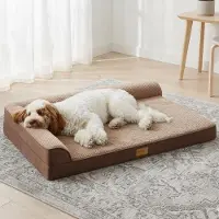 Merkloos Cama ortopédica para perros de tamaño mediano - Color marrón