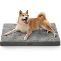 Merkloos Cama ortopédica para perros de la marca Bedsure, tamaño mediano, lavable y con base antideslizante
