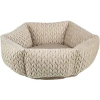 Merkloos Cama para perro Livia, redonda, 50x50 cm, color arena
