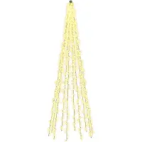 vidaXL : Juego de luces para árbol de Navidad con 10 LEDs, 1550 LEDs, luz blanca cálida