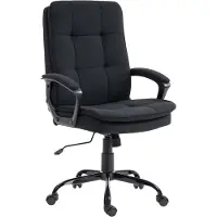 StarTech.com Silla de oficina - Silla de escritorio ergonómica - Función de balanceo - Altura ajustable - Giratoria - Con reposabrazos - Con ruedas - Color negro