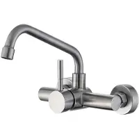 Merkloos Grifo de cocina con caño giratorio de 360° - Montaje en pared