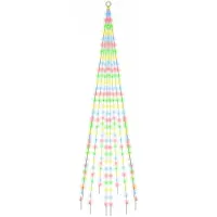 Syfax Árbol de Navidad en asta de bandera 310 LED de colores 300 cm