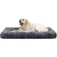 Merkloos Omgoods - Cama para perros XXL, ideal para perros grandes. Se puede lavar a máquina. Color: gris oscuro (122x74 cm)