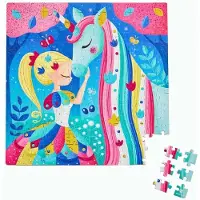 Eurekakids Chica Unicornio Rompecabezas 208 Piezas