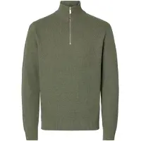 Selected Media Cremallera Jersey Hombres Verde XXL