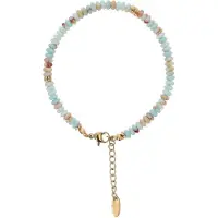 GRASSLAND Pulsera beige / azul / oro / rojo sangre