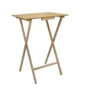 Wellhome Mesa Auxiliar Rectangular Acabada En Aceite 48x35x64 Cm