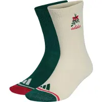 Adidas adidasPack de 2 pares de calcetines con estampado navideño 40-42 Collegiate Green / Ivory / Pure Ruby Unisex