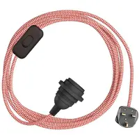 Creative Cables Portalámparas Con Cable Snakebis Zig-zag Shade Ready E14