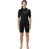 Ocean & Earth Shorty De Manga Corta Con Cremallera Trasera Para Mujer Surf School Springy 2 Mm
