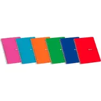Enri Cuaderno Tapa Blanda Rayado Con Margen 80 Hojas 6 Modelos Envío Aleatorio Surtido