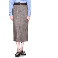 Armani Exchange para mujer. XW002480AF26078F6044 Falda tubo de lana virgen y seda marrón (42), Casual, outlet 2026.