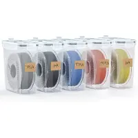 Merkloos Caja organizadora para filamento - Set de 5 unidades - 4,0 L - Resistente al agua y al polvo - Con desecantes y etiquetas