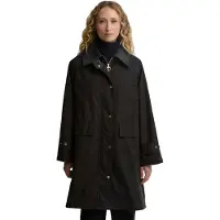 Barbour para mujer. LWX1588 Chaqueta Agatha Encerada marrón oscuro (XS), Casual, Algodón, outlet 2026.