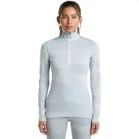 Icebreaker - Women's Merino 260 Oasis L/S Half Zip Chillwave - Ropa interior merino size M, gris