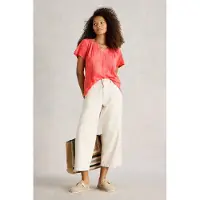 White Stuff Luella Embroidered Top Coral Multi Talla: 6 | Camisetas de Seda Outlet | Mujer | Naranja