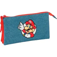 Safta Estuche Triple Super Mario