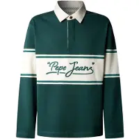 Pepe Jeans para hombre. PM5400208 Polo Mateo verde (M), Casual, Algodón, Manga larga, outlet 2026.
