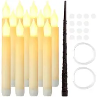 Ruhhy 26177: 12 velas LED flotantes con varita mágica, ideales para Halloween