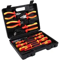Gistuch Juego de 12 piezas de destornilladores y alicates aislados, herramientas eléctricas con probador de voltaje, ideal para electricistas, reparaciones domésticas de automóviles