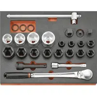 Facom Llave de vaso de 3/4 de pulgada, hexagonal, sistema L, marca