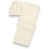 Ralph Lauren para mujer. 454P23528004 Conjunto de gorro y bufanda crudo (OSFA), Beige, Casual, Lana, outlet 2026.