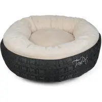 Merkloos Cama redonda y suave para perros y gatos, color beige