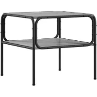 Syfax Mesa auxiliar Sonoma Gris, 100 x 50 x 46 cm, fabricada en material de madera