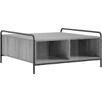 Syfax Mesa de centro Sonoma gris, 90 x 90 x 41 cm, fabricada en material de madera