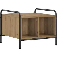 Syfax Mesa de centro de roble "Artisan", 50 x 49 x 41 cm, fabricada en material de madera