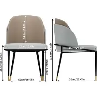 StarTech.com Conjunto de dos sillas de comedor y un sillón de estilo lounge. Asiento tapizado en microfibra de imitación cuero. Estructura de metal. Con reposabrazos. Estilo moderno y minimalista. Color beige