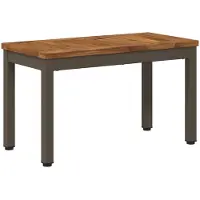 Syfax Mesa de centro Natural y Café 60,5 x 30 x 36 cm