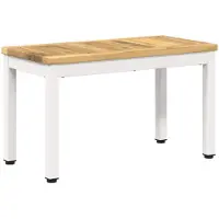 Syfax Mesa de centro Blanqueado 60,5 x 30 x 36 cm