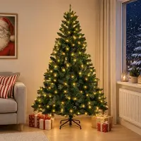 Syfax Árbol de Navidad artificial con ramas articuladas 210 cm