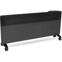 Vonroc Radiador eléctrico textil 2500W - inverter - 30m² | WiFi - negro