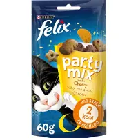Purina Felix Party Mix Comida Húmeda Para Gatos Sabor A Queso 8x60g