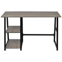 Merkloos Solidchoice: Escritorio con 2 cajones y elegante estructura metálica