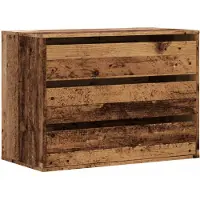 vidaXL Cómoda, aspecto de madera envejecida, 80x41x58 cm, material de madera