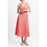 French Connection Sheila Voluminous Midi Dress Watermelon Red Talla: 16 | Vestidos Midi Outlet | Mujer | Rojo