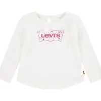 Levi's Girls Curved Hem Ls Tee Sugar Swizzle Talla: 12M | Camisas Outlet | kids