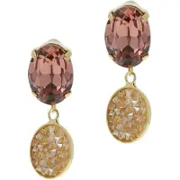 Otazu Classic Rocks Earrings Blush - Big Gold, Blush Talla: OS | Pendientes Outlet | Mujer | Amarillo