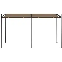 vidaXL Pabellón con techo retráctil, dimensiones 400x300x233 cm, color beige