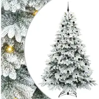 Syfax Árbol de Navidad artificial con 300 LED 240 cm PE y PVC