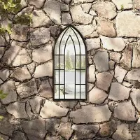 Merkloos Espejo decorativo de 70x30 cm con efecto óxido, para uso en exteriores