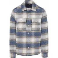 Vanguard Sobrecamisa Brushed De cuadros Azul Beige talla