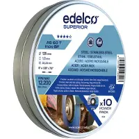 Edelco Discos De Corte De Metal As 60 T 125 Mm 10 Unidades
